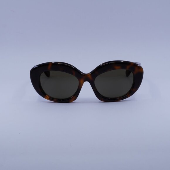 Loewe LW40153F 52E Sunglasses Dark Havana Cat Eye Frame, Brown Lenses main image 4